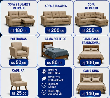 Resultado da limpeza de estofado realizada pela GM